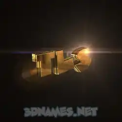 tls in Golden Sparkle style - 3D name wallpaper