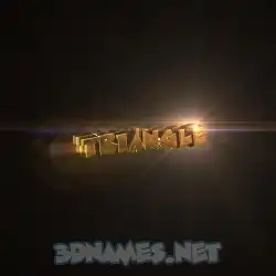 triangle in Golden Sparkle style - 3D name wallpaper