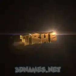 true in Golden Sparkle style - 3D name wallpaper