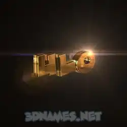 ulo in Golden Sparkle style - 3D name wallpaper