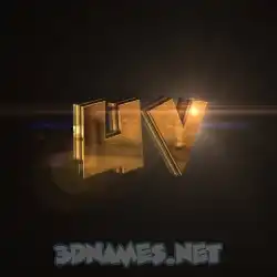 uv in Golden Sparkle style - 3D name wallpaper