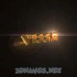 vissu in Golden Sparkle style - 3D name wallpaper