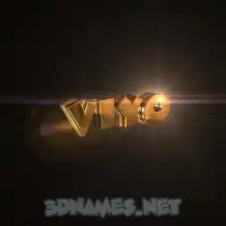 viyo in Golden Sparkle style - 3D name wallpaper