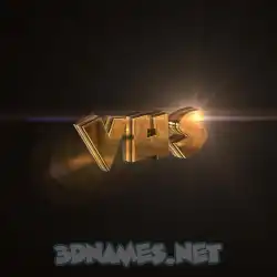 vus in Golden Sparkle style - 3D name wallpaper