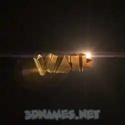 wail in Golden Sparkle style - 3D name wallpaper