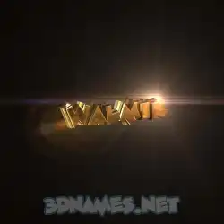 walmik in Golden Sparkle style - 3D name wallpaper