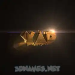 yad in Golden Sparkle style - 3D name wallpaper