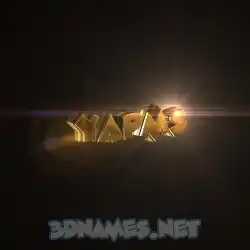yapms in Golden Sparkle style - 3D name wallpaper