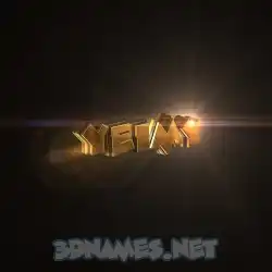 yeimy in Golden Sparkle style - 3D name wallpaper