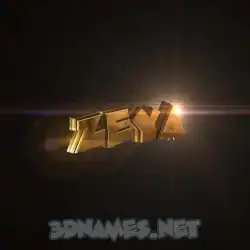 zeya in Golden Sparkle style - 3D name wallpaper