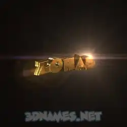 zohab in Golden Sparkle style - 3D name wallpaper