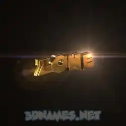 zone in Golden Sparkle style - 3D name wallpaper