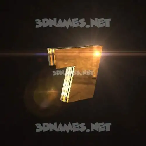 7 in Golden Sparkle style - 3D name wallpaper 7 in Golden Sparkle style - 3D name wallpaper