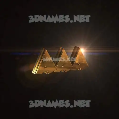 aaa in Golden Sparkle style - 3D name wallpaper