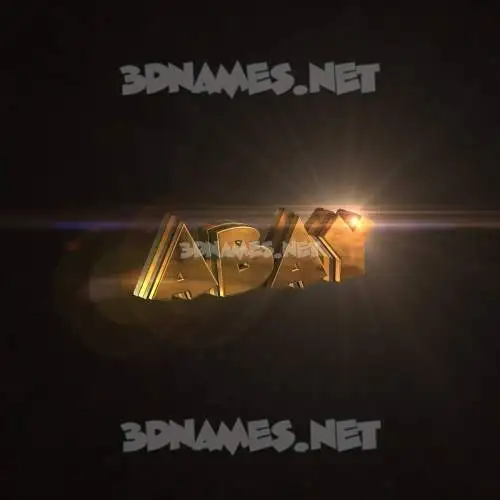 abay in Golden Sparkle style - 3D name wallpaper