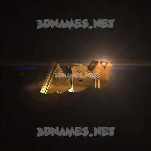 aby in Golden Sparkle style - 3D name wallpaper