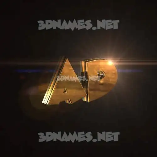 ad in Golden Sparkle style - 3D name wallpaper