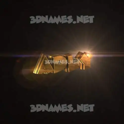 adly in Golden Sparkle style - 3D name wallpaper
