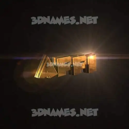 affi in Golden Sparkle style - 3D name wallpaper