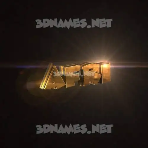 afri in Golden Sparkle style - 3D name wallpaper