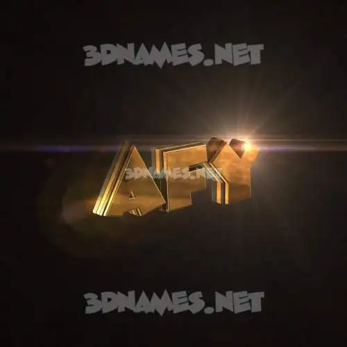 afy in Golden Sparkle style - 3D name wallpaper