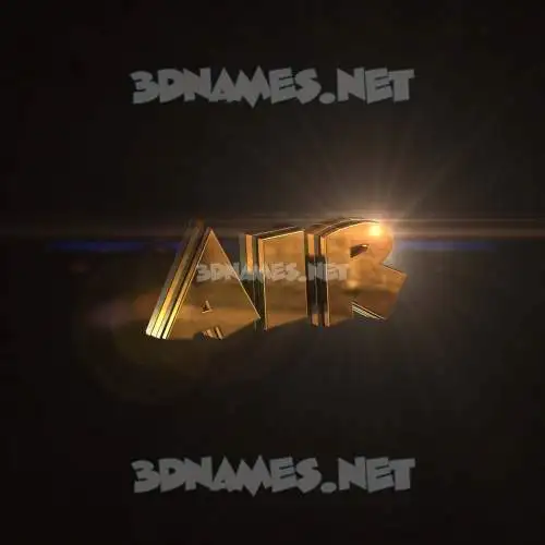 air in Golden Sparkle style - 3D name wallpaper