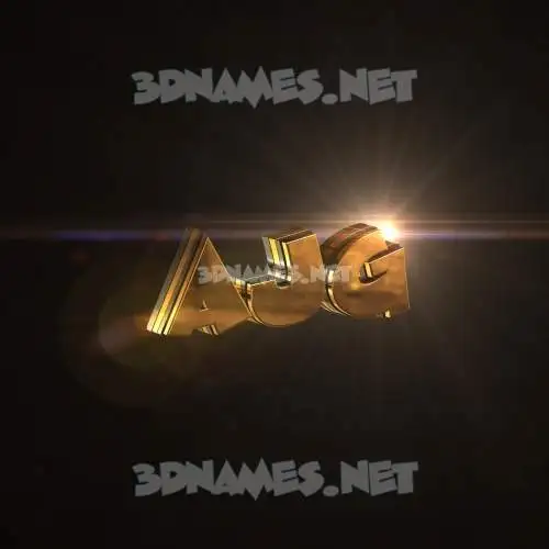 ajg in Golden Sparkle style - 3D name wallpaper