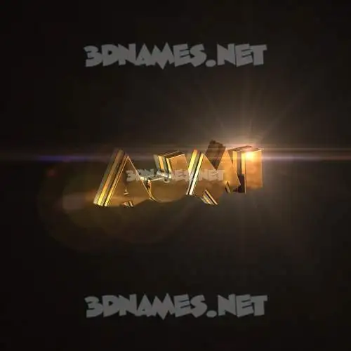 ajmi in Golden Sparkle style - 3D name wallpaper