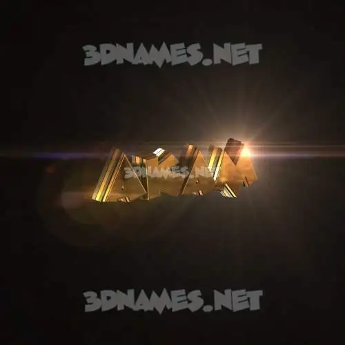 akam in Golden Sparkle style - 3D name wallpaper