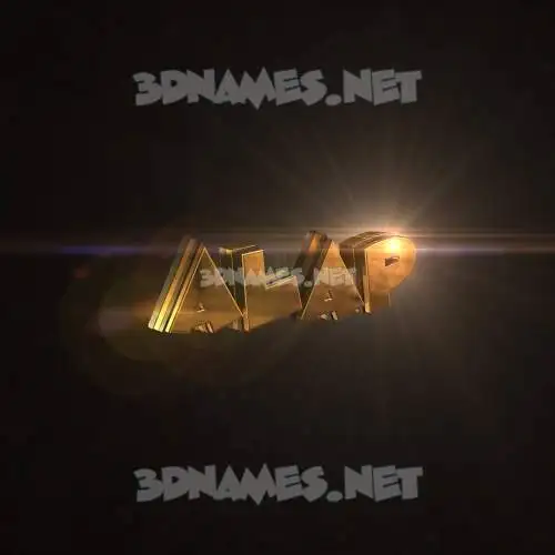 alap in Golden Sparkle style - 3D name wallpaper