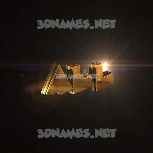 all in Golden Sparkle style - 3D name wallpaper