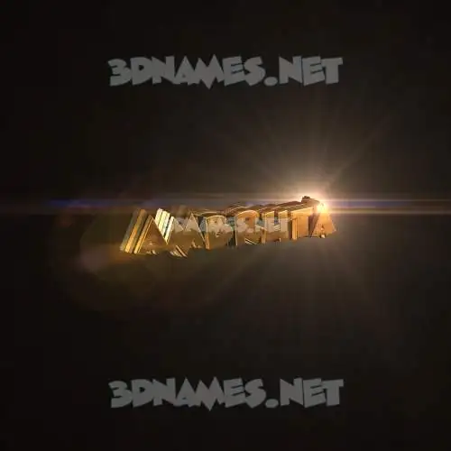 ambruta in Golden Sparkle style - 3D name wallpaper