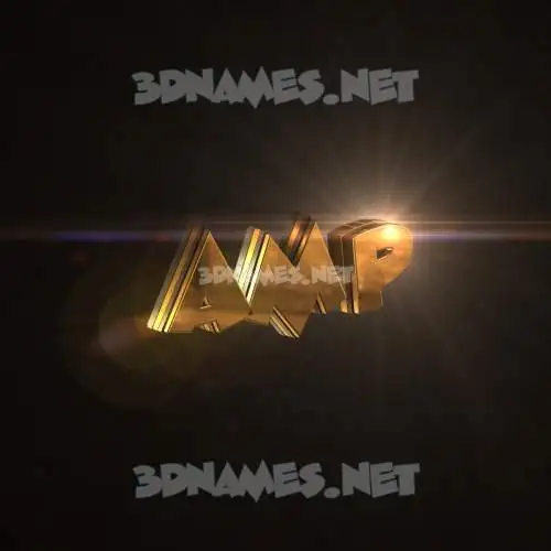 amp in Golden Sparkle style - 3D name wallpaper