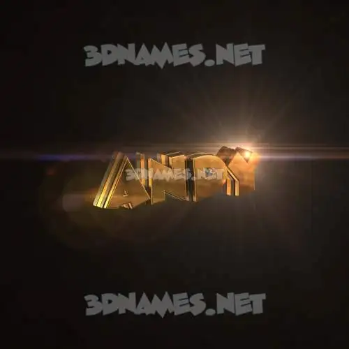 andy in Golden Sparkle style - 3D name wallpaper