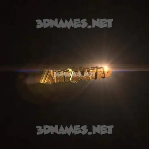 animated in Golden Sparkle style - 3D name wallpaper