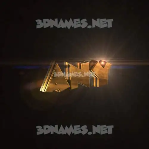 any in Golden Sparkle style - 3D name wallpaper