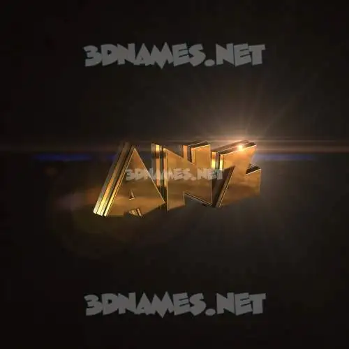 anz in Golden Sparkle style - 3D name wallpaper anz in Golden Sparkle style - 3D name wallpaper