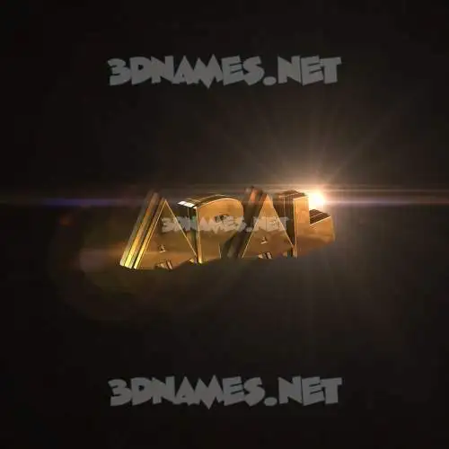 apal in Golden Sparkle style - 3D name wallpaper