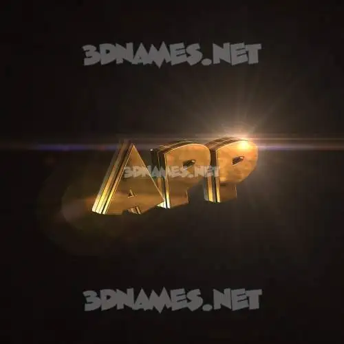 app in Golden Sparkle style - 3D name wallpaper