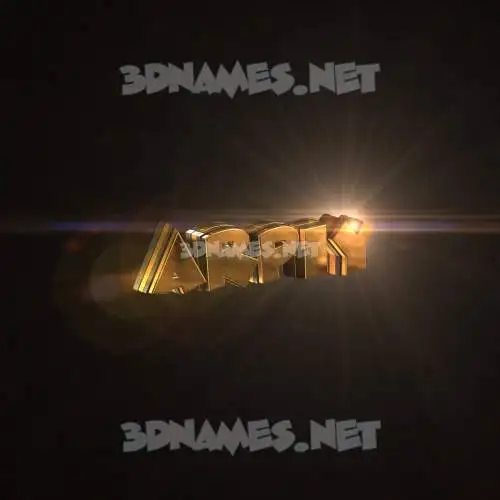 arpiy in Golden Sparkle style - 3D name wallpaper