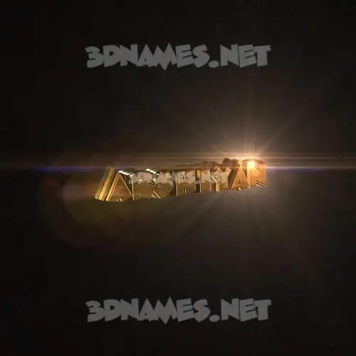 arshiyan in Golden Sparkle style - 3D name wallpaper