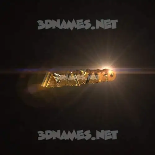 asawako in Golden Sparkle style - 3D name wallpaper