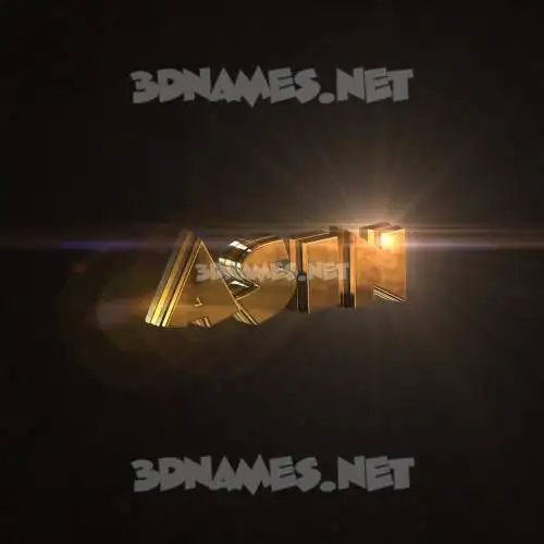 asin in Golden Sparkle style - 3D name wallpaper