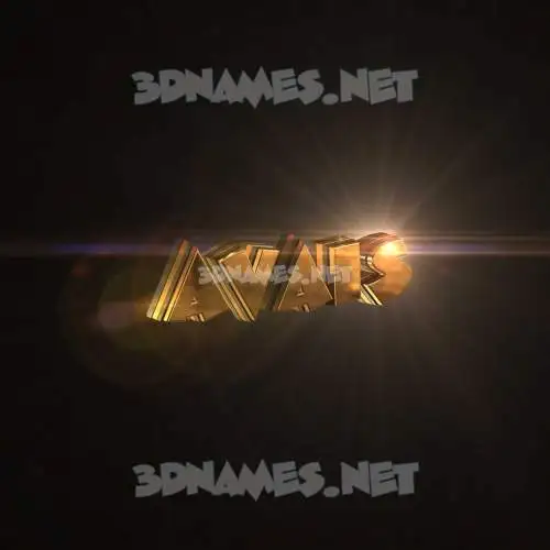 avais in Golden Sparkle style - 3D name wallpaper