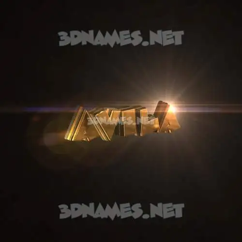 avila in Golden Sparkle style - 3D name wallpaper