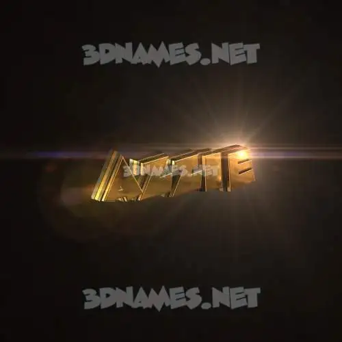 azzie in Golden Sparkle style - 3D name wallpaper