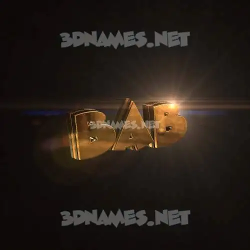 bab in Golden Sparkle style - 3D name wallpaper bab in Golden Sparkle style - 3D name wallpaper