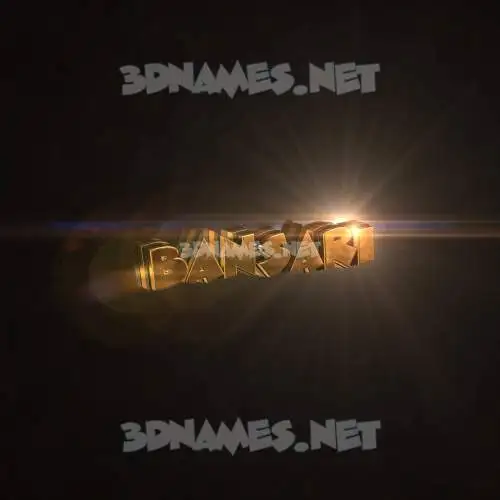 bansari in Golden Sparkle style - 3D name wallpaper bansari in Golden Sparkle style - 3D name wallpaper