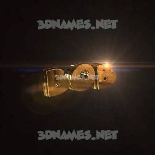 bob in Golden Sparkle style - 3D name wallpaper bob in Golden Sparkle style - 3D name wallpaper