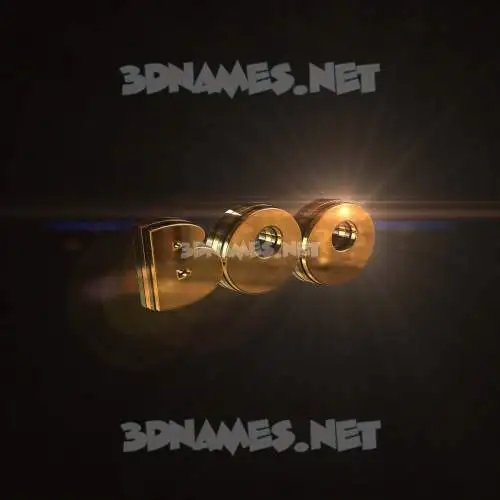 boo in Golden Sparkle style - 3D name wallpaper